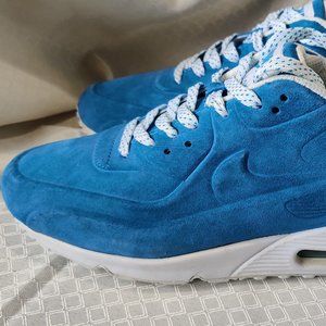 Nike Air Max 90 Blue Suede Mens Sz 11 - Pre-owned